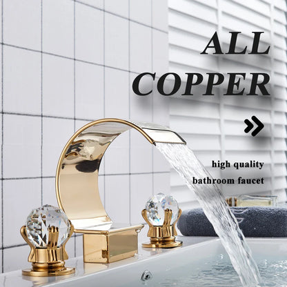 Waterfall Bathroom Basin Faucet - Hot/Cold Mixer