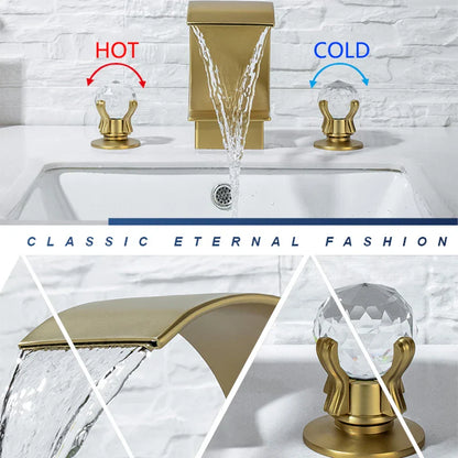 Waterfall Bathroom Basin Faucet - Hot/Cold Mixer
