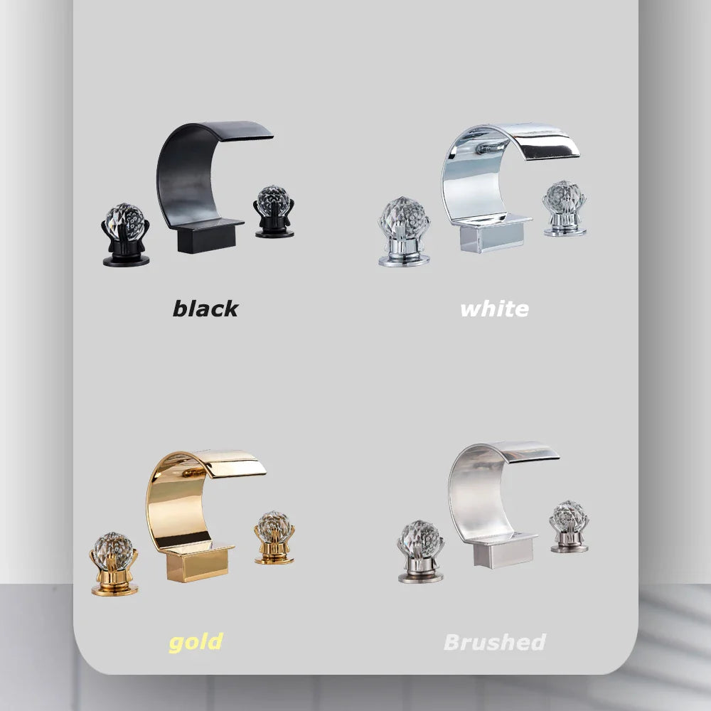 Waterfall Bathroom Basin Faucet - Hot/Cold Mixer