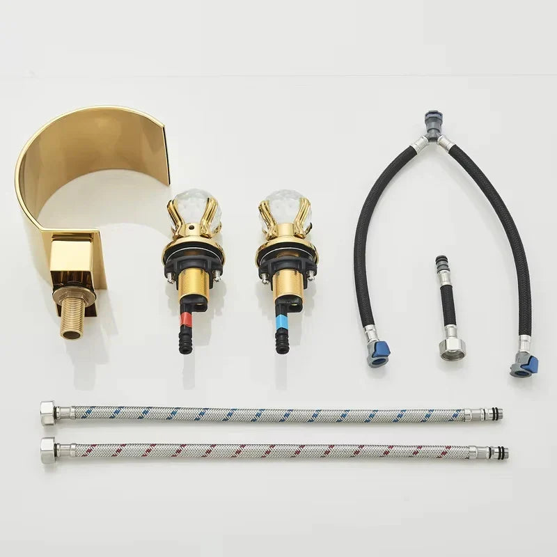 Waterfall Bathroom Basin Faucet - Hot/Cold Mixer