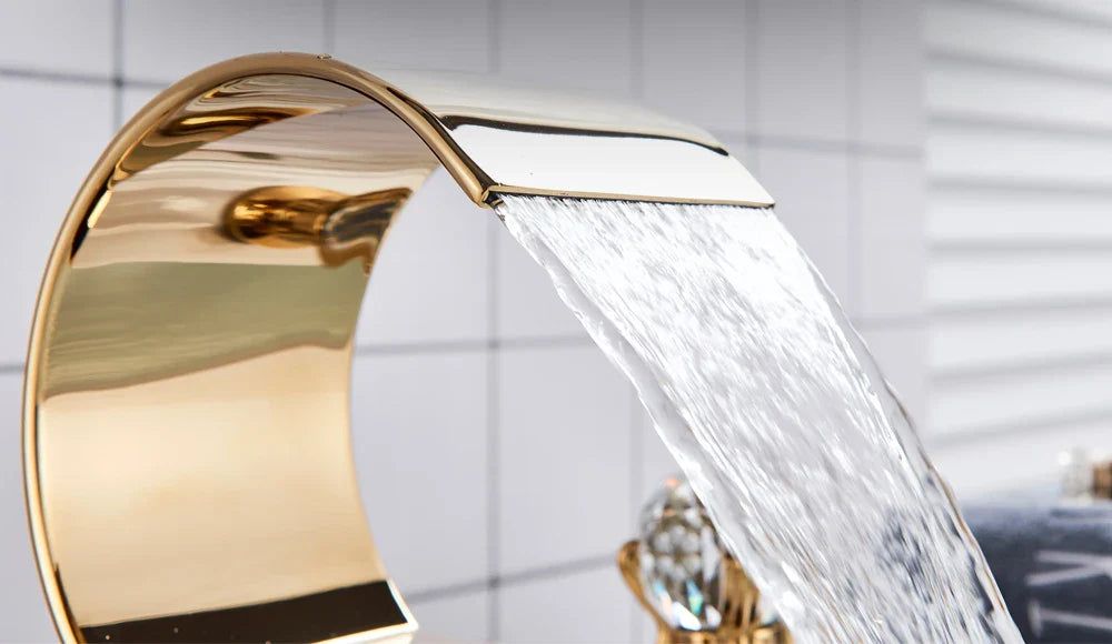 Waterfall Bathroom Basin Faucet - Hot/Cold Mixer