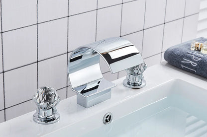 Waterfall Bathroom Basin Faucet - Hot/Cold Mixer