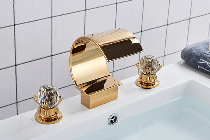 Waterfall Bathroom Basin Faucet - Hot/Cold Mixer