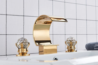 Waterfall Bathroom Basin Faucet - Hot/Cold Mixer