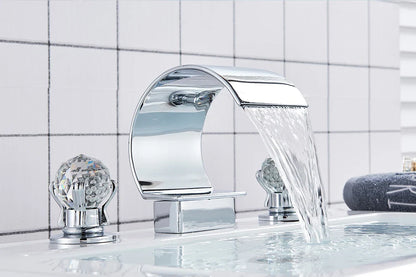 Waterfall Bathroom Basin Faucet - Hot/Cold Mixer