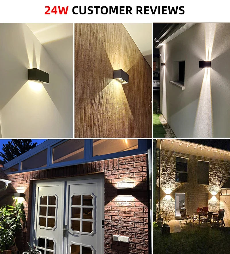Waterproof Aluminum LED Wall Lamp - Outdoor & Indoor Lighting