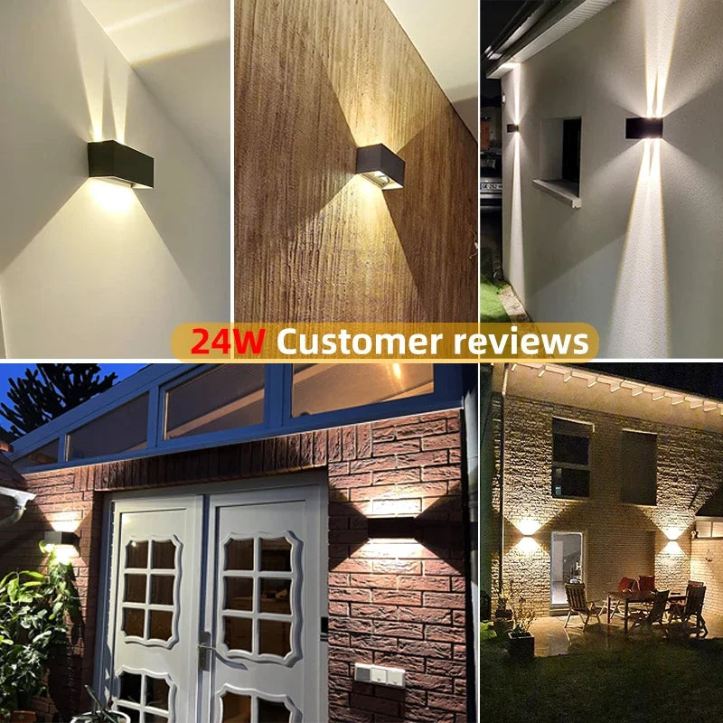 Waterproof Aluminum LED Wall Lamp - Outdoor & Indoor Lighting