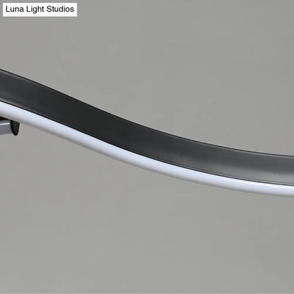 Lámpara de techo colgante LED moderna de acrílico ondulado: luz cálida/blanca, 39"/41" de ancho