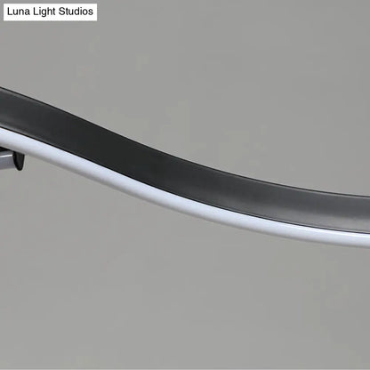 Lámpara de techo colgante LED moderna de acrílico ondulado: luz cálida/blanca, 39"/41" de ancho