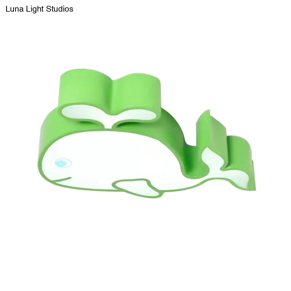 DecorBites™ DecorBites™ Whimsical Baby Whale LED Flush Mount Light for Kindergarten - Cartoon Acrylic Ceiling Lamp