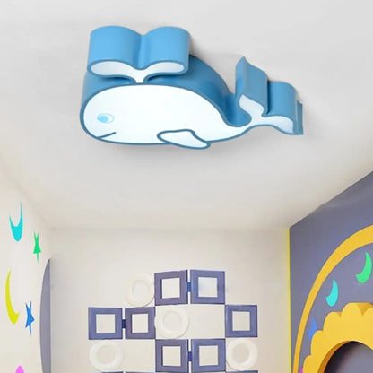 DecorBites™ DecorBites™ Whimsical Baby Whale LED Flush Mount Light for Kindergarten - Cartoon Acrylic Ceiling Lamp