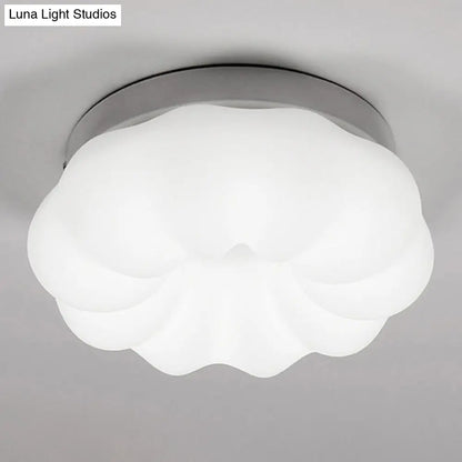 DecorBites™ DecorBites™ Whimsical Kids' Room Illumination: LED Plastic Cloud Flush Mount Ceiling Light in White