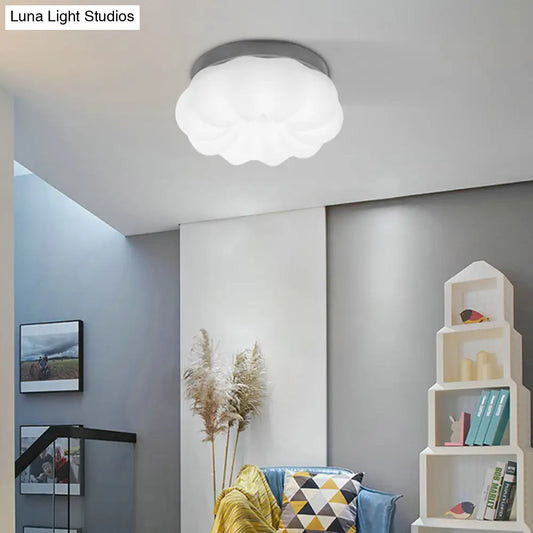 DecorBites™ DecorBites™ Whimsical Kids' Room Illumination: LED Plastic Cloud Flush Mount Ceiling Light in White