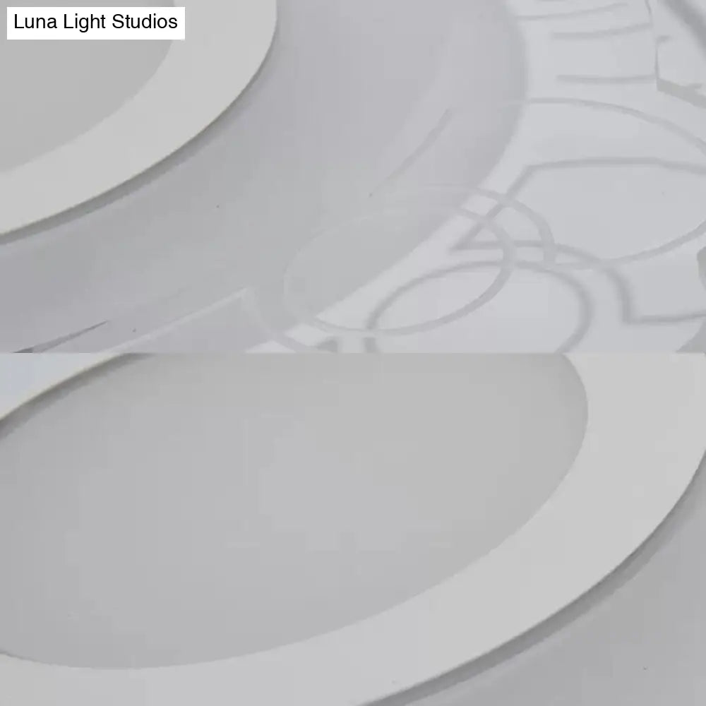 DecorBites™ DecorBites™ White Acrylic Bow Kitten Game Room LED Ceiling Light - Flush Mount