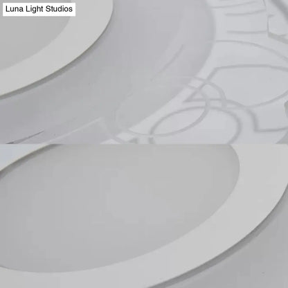 DecorBites™ DecorBites™ White Acrylic Bow Kitten Game Room LED Ceiling Light - Flush Mount