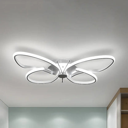 DecorBites™ DecorBites™ White Acrylic Butterfly Ceiling Light for Nursing Room - Contemporary Flush Mount