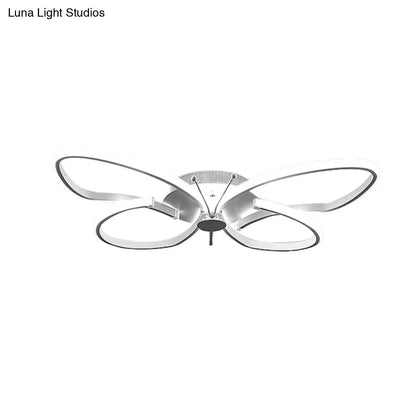DecorBites™ DecorBites™ White Acrylic Butterfly Ceiling Light for Nursing Room - Contemporary Flush Mount