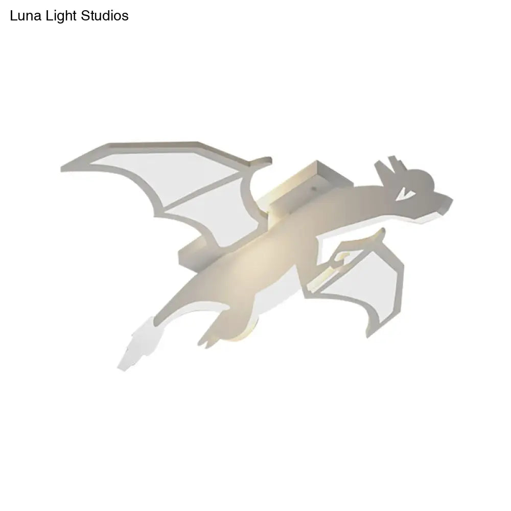 DecorBites™ DecorBites™ White Acrylic LED Ceiling Fixture in the Shape of Charizard for Boys' Bedrooms - Ceiling Mounted