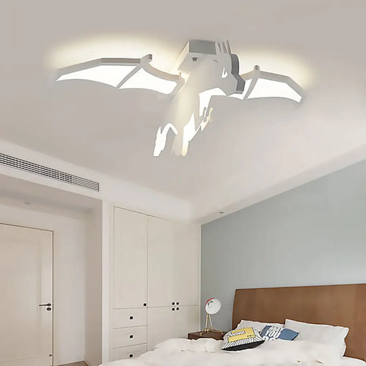 DecorBites™ DecorBites™ White Acrylic LED Ceiling Fixture in the Shape of Charizard for Boys' Bedrooms - Ceiling Mounted
