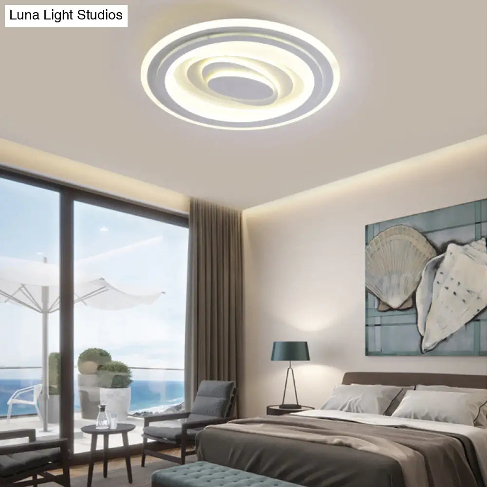 DecorBites™ DecorBites™ White Acrylic LED Ceiling Lamp for Living Room & Bedroom