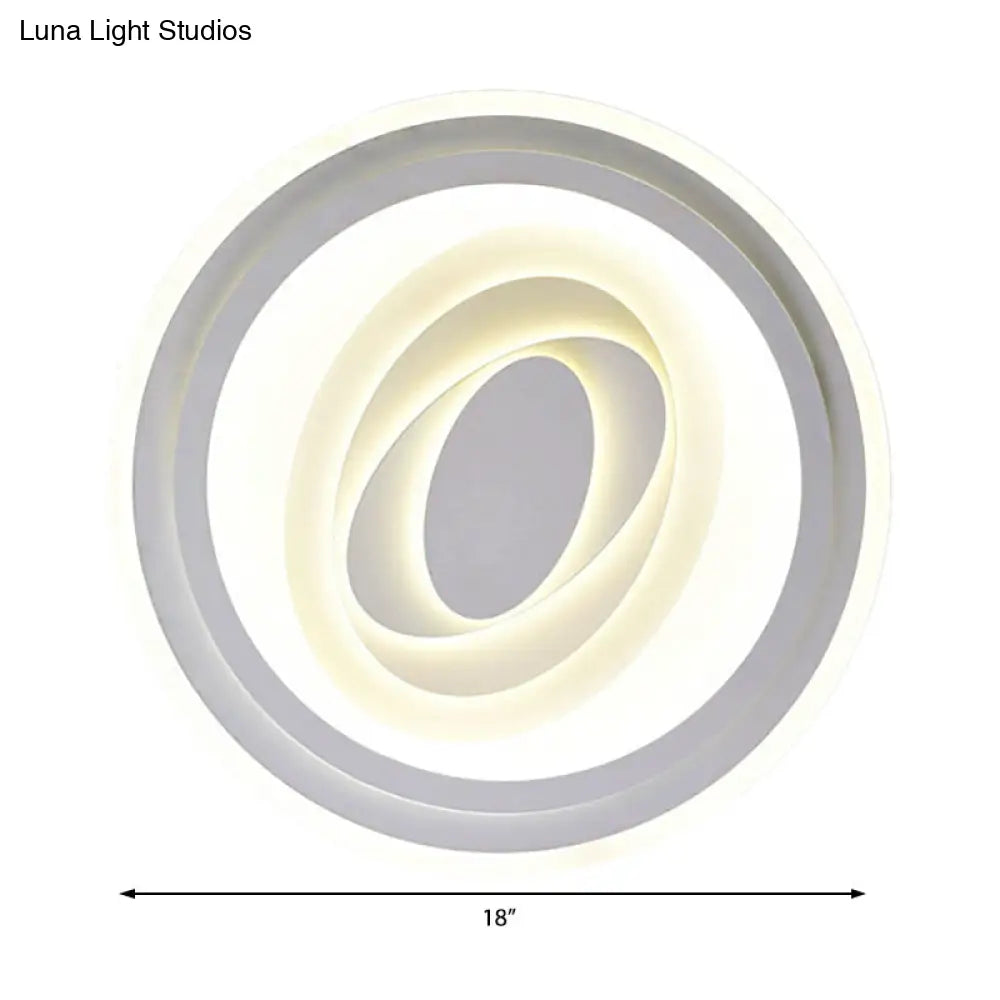 DecorBites™ DecorBites™ White Acrylic LED Ceiling Lamp for Living Room & Bedroom