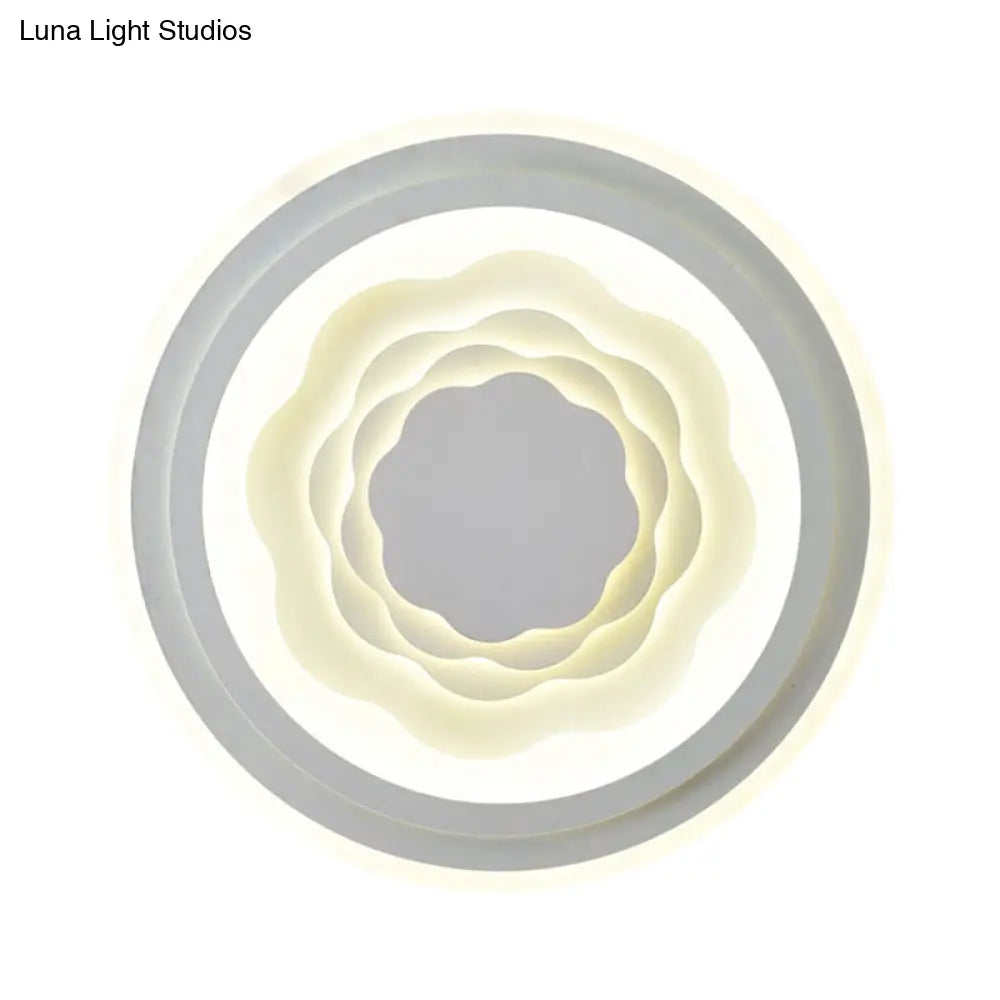 DecorBites™ DecorBites™ White Acrylic LED Ceiling Lamp for Living Room & Bedroom