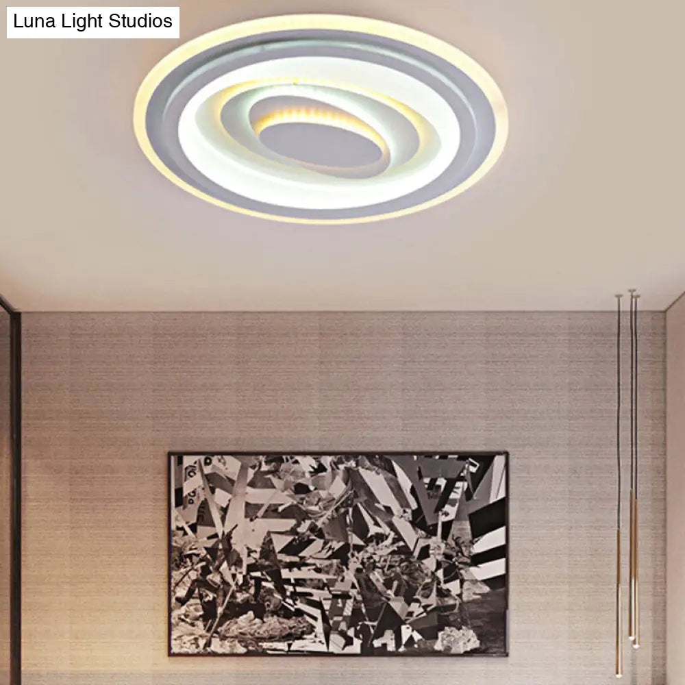 DecorBites™ DecorBites™ White Acrylic LED Ceiling Lamp for Living Room & Bedroom