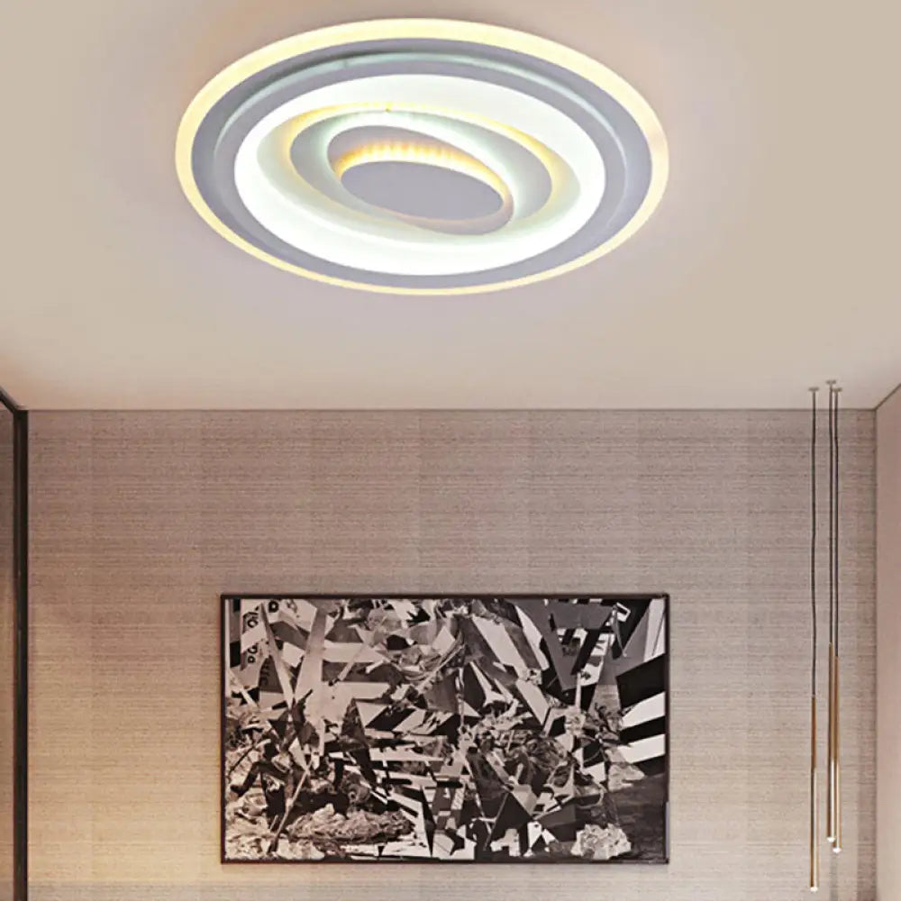 DecorBites™ DecorBites™ White Acrylic LED Ceiling Lamp for Living Room & Bedroom