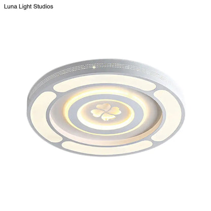 DecorBites™ DecorBites™ White Acrylic LED Circle Ceiling Mount Light - Modern Bedroom Lamp for Adults and Kids