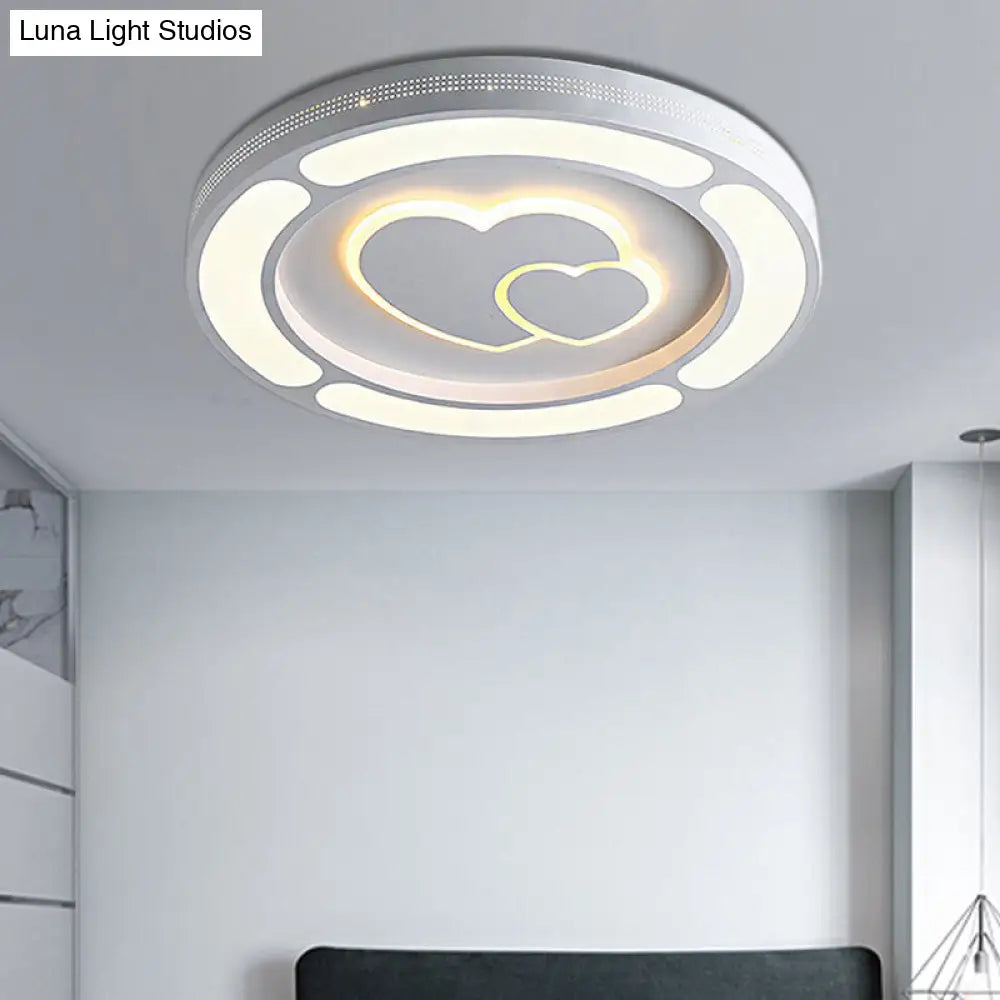 DecorBites™ DecorBites™ White Acrylic LED Circle Ceiling Mount Light - Modern Bedroom Lamp for Adults and Kids