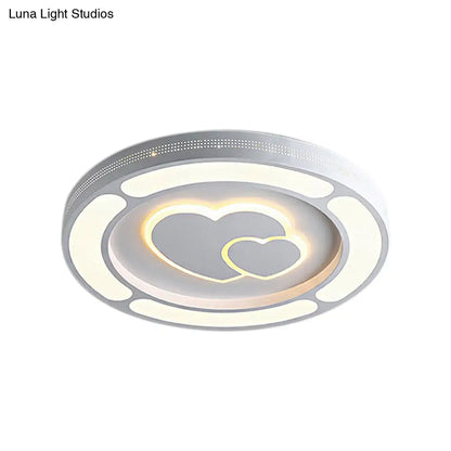 DecorBites™ DecorBites™ White Acrylic LED Circle Ceiling Mount Light - Modern Bedroom Lamp for Adults and Kids