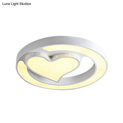 DecorBites™ DecorBites™ White Acrylic LED Circle Ceiling Mount Light - Modern Bedroom Lamp for Adults and Kids