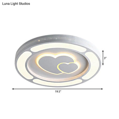 DecorBites™ DecorBites™ White Acrylic LED Circle Ceiling Mount Light - Modern Bedroom Lamp for Adults and Kids