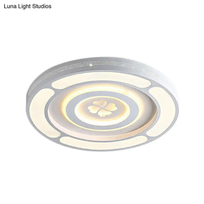 DecorBites™ DecorBites™ White Acrylic LED Circle Ceiling Mount Light - Modern Bedroom Lamp for Adults and Kids