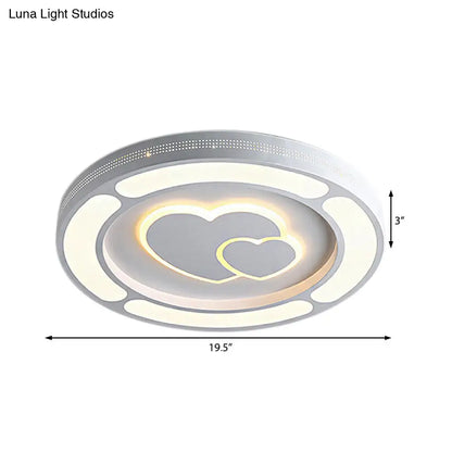 DecorBites™ DecorBites™ White Acrylic LED Circle Ceiling Mount Light - Modern Bedroom Lamp for Adults and Kids
