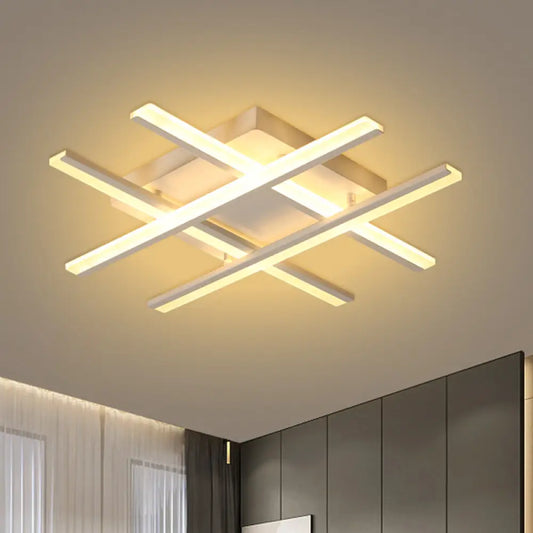 DecorBites™ DecorBites™ White Acrylic LED Living Room Ceiling Mount Light with Minimalistic Design