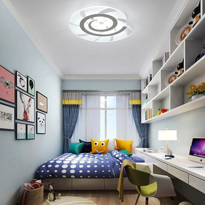 DecorBites™ DecorBites™ White Acrylic Snail Shell LED Ceiling Light - Perfect for Kid's Bedroom!