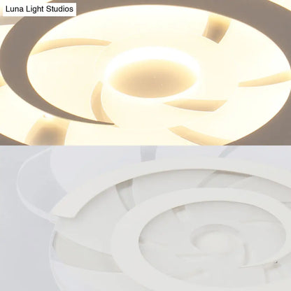 DecorBites™ DecorBites™ White Acrylic Snail Shell LED Ceiling Light - Perfect for Kid's Bedroom!
