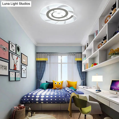 DecorBites™ DecorBites™ White Acrylic Snail Shell LED Ceiling Light - Perfect for Kid's Bedroom!