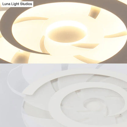 DecorBites™ DecorBites™ White Acrylic Snail Shell LED Ceiling Light - Perfect for Kid's Bedroom!