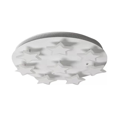 DecorBites™ DecorBites™ White Acrylic Starry Flush Ceiling Light for Girls Bedroom - Romantic Mount Fixture