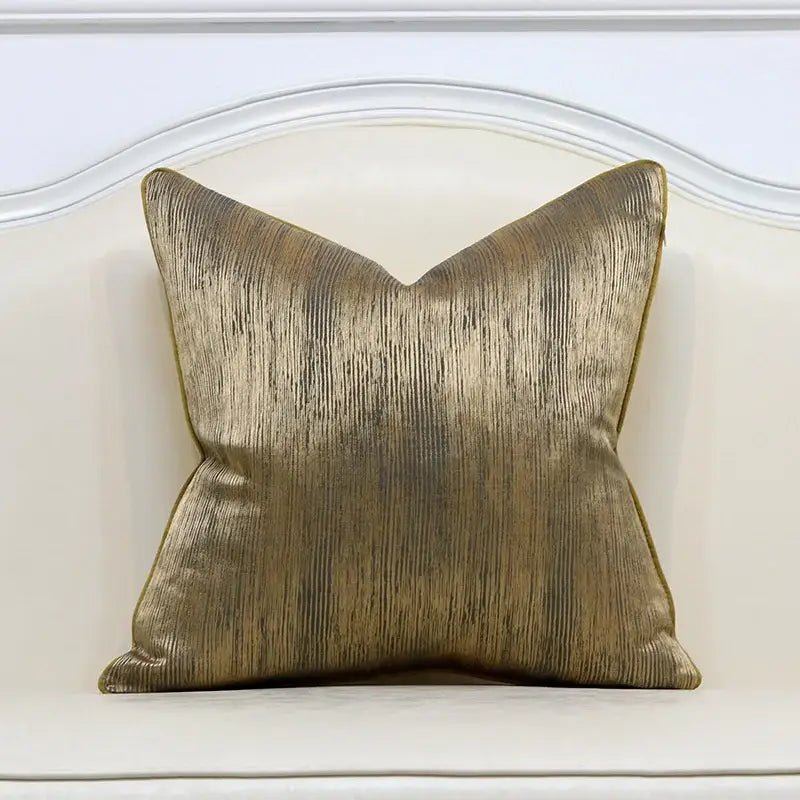 White and gold jacquard luxury cushion cover with textured ribbed fabric and subtle sheen for living room decorbites jacquard luxury