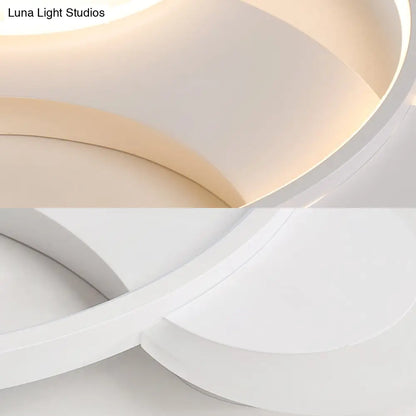 DecorBites™ DecorBites™ White Bear Face Kindergarten Ceiling Light - Acrylic Animal Lamp