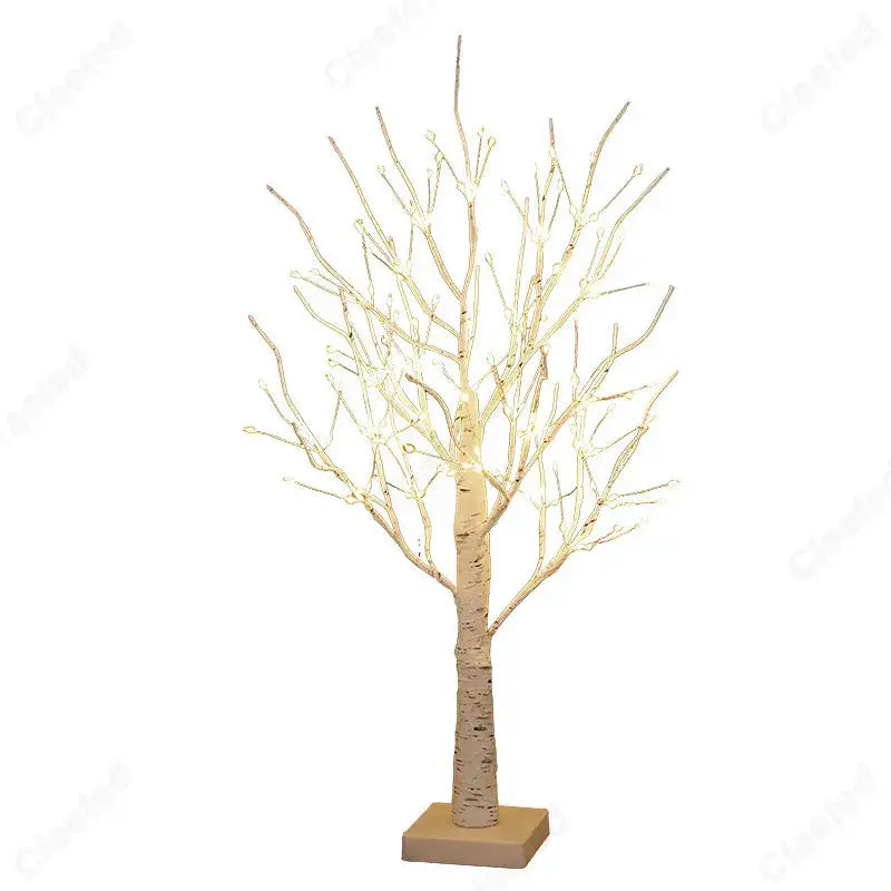White birch tree led night light with illuminated branches and natural bark finish for warm bedroom decorbites birch tree decor