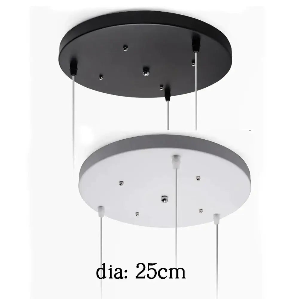 Black and white pendant light with 25cm diameter and decorbites ceiling mount canopy for dining room ceiling decor