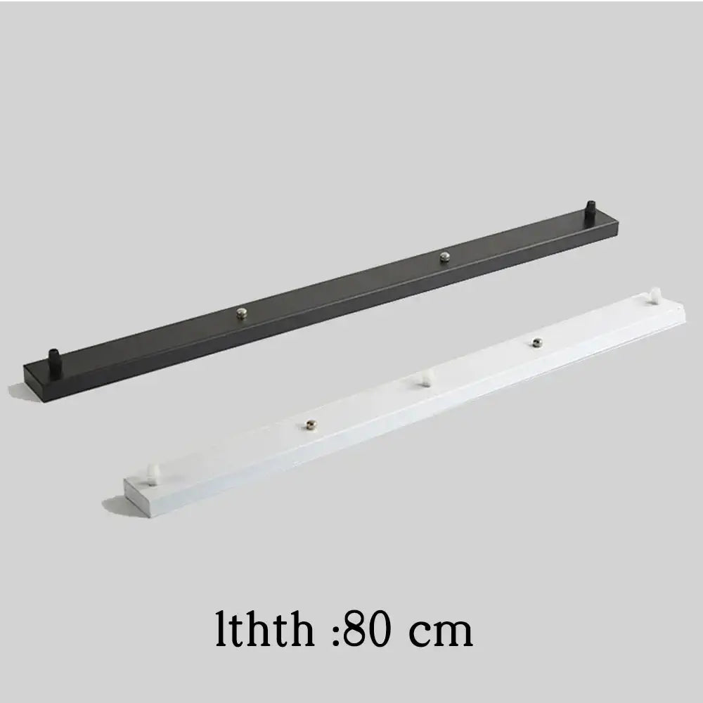 White and black wall-mounted coat racks 80 cm long with hooks complement pendant light decorbites ceiling mount canopy