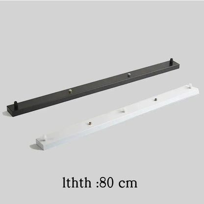 White and black wall-mounted coat racks 80 cm long with hooks complement pendant light decorbites ceiling mount canopy