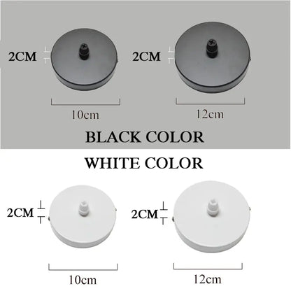 White and black pendant light with ceiling mount canopy and hooks featuring circular fixtures for dining room decorbites ceiling mount