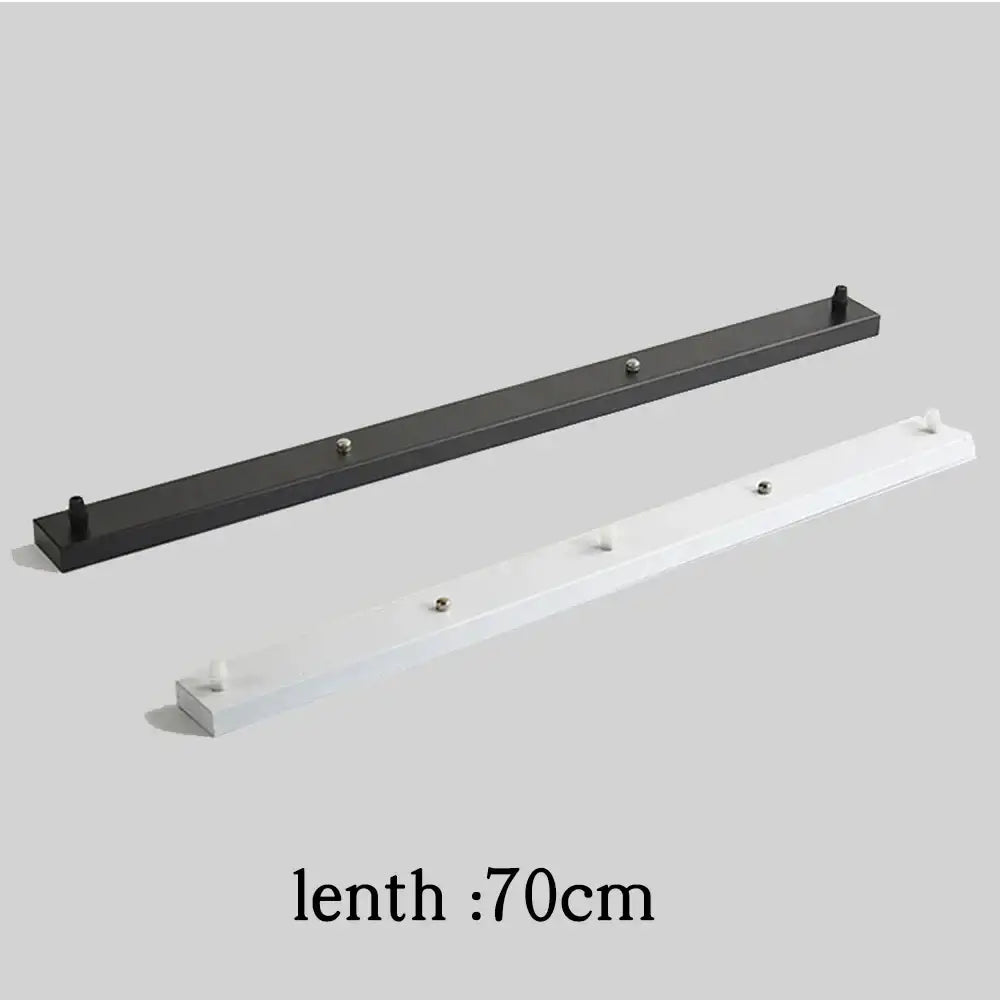 Black and white metal wall-mounted coat racks with evenly spaced hooks 70cm long for decorbites ceiling mount canopy