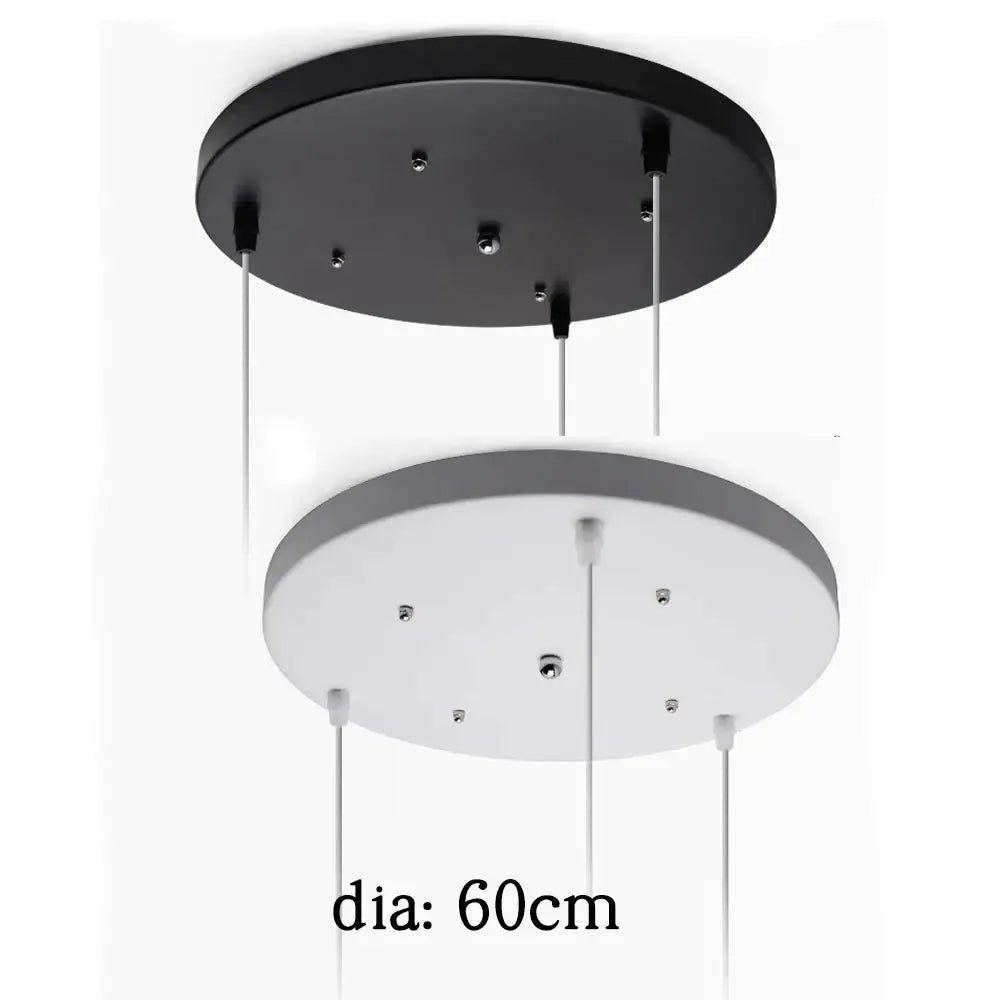 Black and white pendant light with decorbites ceiling mount canopy and hooks for modern dining room decor